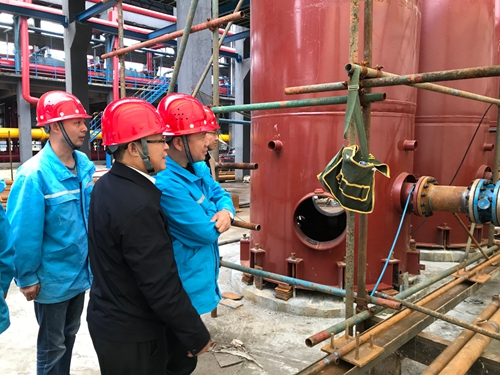 王大真到松滋肥業(yè)、楚星公司和宜化新材料現(xiàn)場(chǎng)辦公(圖2)