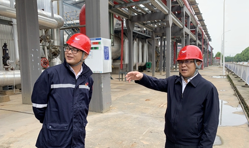 王大真到松滋肥業(yè)、楚星公司和宜化新材料現(xiàn)場(chǎng)辦公